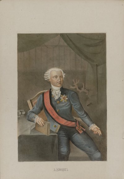 Alexander Grigorievich Demidov 1737-1803, 1862. autorstwa Mikhail Stepanovich Znamensky