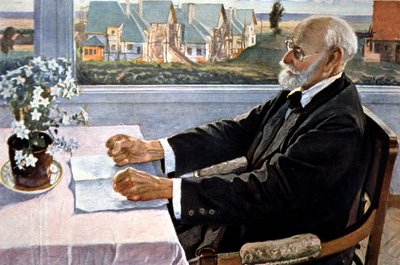 Iwan Pawłow w swoim domu pod Sankt Petersburgiem autorstwa Mikhail Vasilievich Nesterov