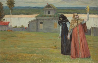 Dwie siostry autorstwa Mikhail Vasilievich Nesterov