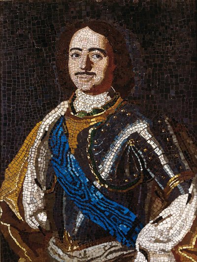 Portret cesarza Piotra I Wielkiego 1672-1725, 1754 autorstwa Mikhail Vasilyevich Lomonosov