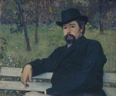 Portret malarza Nikołaja Aleksandrowicza Jaroszenki 1846-1898, 1897 autorstwa Mikhail Vasilievich Nesterov