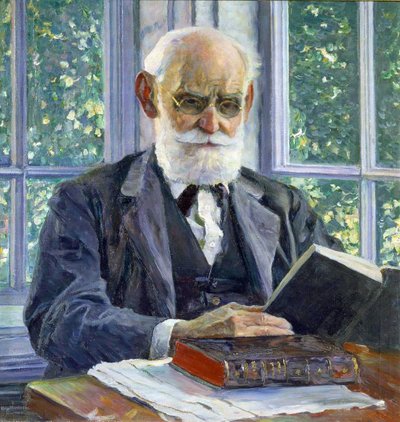 Portret fizjologa, psychologa i lekarza Iwana P. Pawłowa, 1849-1936, 1930. autorstwa Mikhail Vasilyevich Nesterov