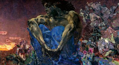 Demon (siedzi) autorstwa Mikhail Aleksandrovich Vrubel