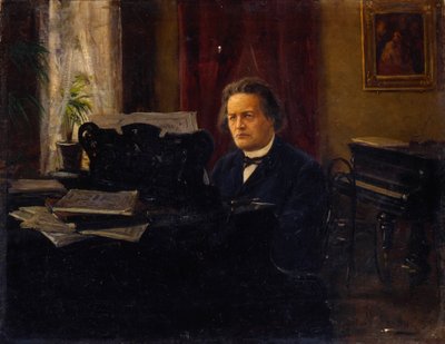 Portret kompozytora Antona Rubinsteina, koniec XIX wieku autorstwa Mikhail Yarovoy