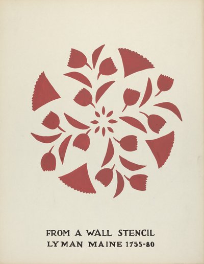 Projekt z Lyman, Maine 1755-1780: Z proponowanego portfolio "Maine Wall Stencils" autorstwa Mildred E. Bent