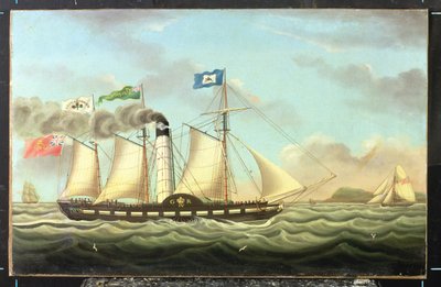 Pakiet Steam „Święty Patryk” o biegu z Liverpoolu do Dublina, 1827 r. autorstwa Miles Walters
