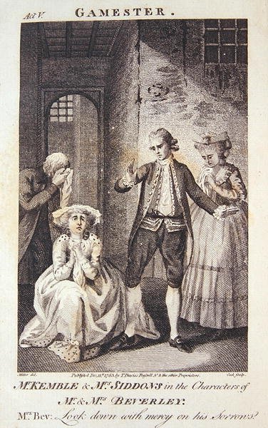 Pan Kemble i Pani Siddons w postaciach Pana i Pani Beverley, frontispis do „Gamestera” Edwarda Moore