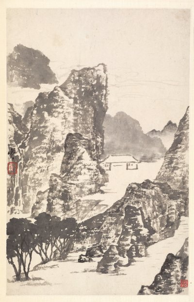 Krajobraz według Mi Fu, 1788. autorstwa Min Zhen