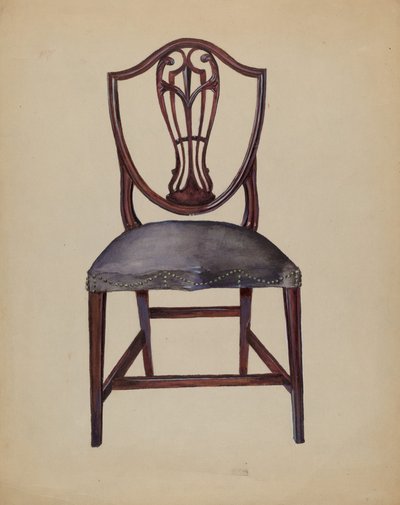 Krzesło, ok. 1936 (akwarela i gwasz na papierze) autorstwa Mina Lowry