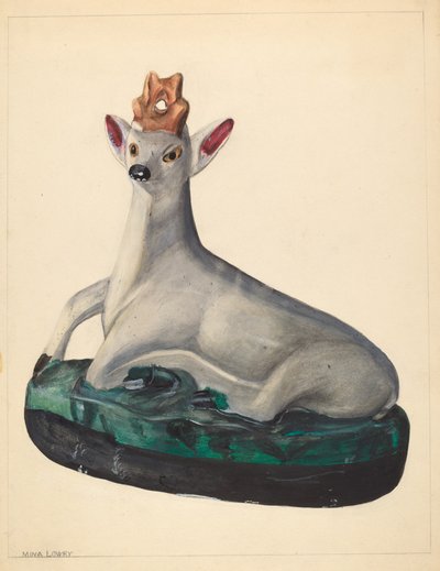 Figurka jelenia, ok. 1900 r. 1936. autorstwa Mina Lowry