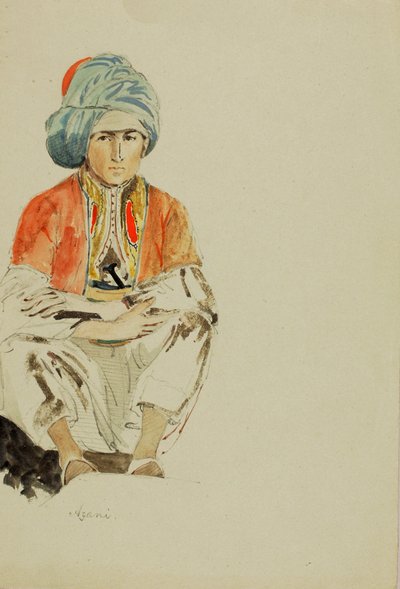 Człowiek, Azani, b.d. autorstwa Miner Kilbourne Kellogg