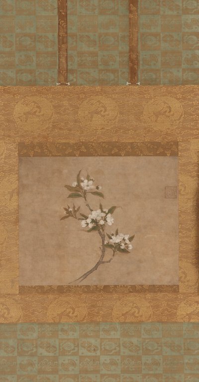 Gałąź kwiatów gruszy (tusz i kolor na papierze) autorstwa Ming Dynasty Chinese School