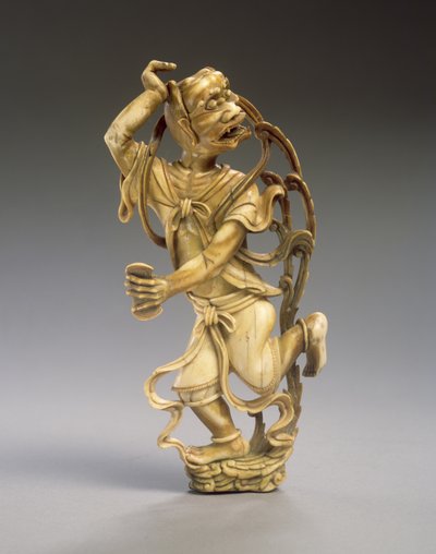 Figura Kui xing (rzeźbiona z kości słoniowej) (patrz także 272116) autorstwa Ming Dynasty Chinese School