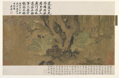 Bambus, żaba i owady autorstwa Ming Dynasty Chinese School