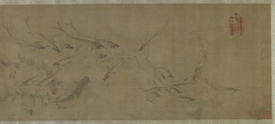 Ryby i wodne chwasty autorstwa Ming Dynasty Chinese School