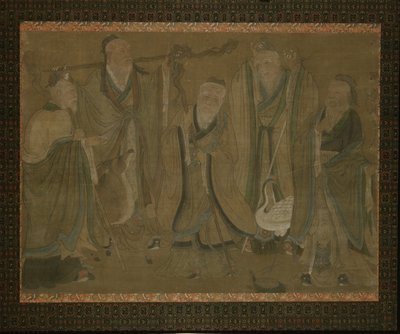 Pięciu mędrców, XV-początek XVI wieku autorstwa Ming Dynasty Chinese School