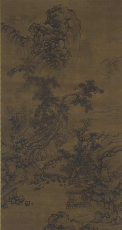 Słuchanie sosen w pawilonie nad rzeką autorstwa Ming Dynasty Chinese School