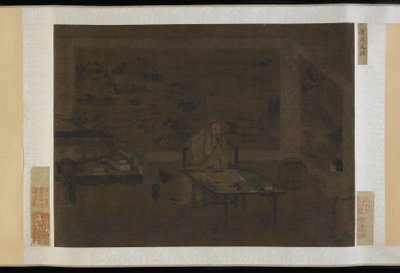 Mężczyzna czyści ucho autorstwa Ming Dynasty Chinese School