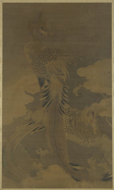 Feniksy na drzewie Paulownia, ok. 1500 autorstwa Ming Dynasty Chinese School
