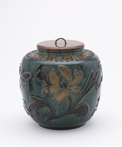 Słoik polichromowany z pokrywką z lakieru (drewno ceramiczne i lakierowane) autorstwa Ming Dynasty Chinese School