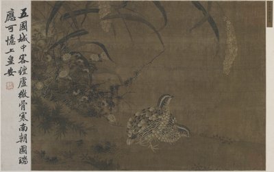 Przepiórka i proso autorstwa Ming Dynasty Chinese School
