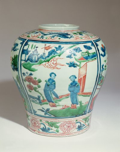 Polichromowany słój jajowaty Swatow, koniec XVI w. (ceramiczny) autorstwa Ming Dynasty Chinese School