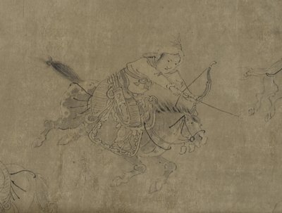 Niewola Cai Wenji, XIV-XV w. (atrament na papierze) autorstwa Ming Dynasty Chinese School