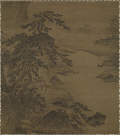 Zwiedzanie Mędrca nad rzeką Wei, połowa XV wieku autorstwa Ming Dynasty Chinese School