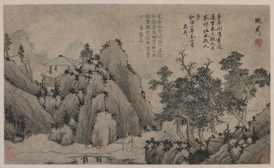 Spacer wzdłuż górskiego potoku (tusz i kolor na papierze) autorstwa Ming Dynasty Chinese School