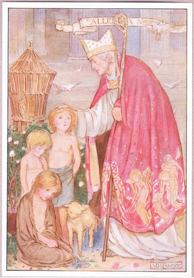 – Aniołowie was nazywają – powiedział. „Nie, anioły raczej”. St Augustine (kolor lito) autorstwa Minnie Didbin Spooner