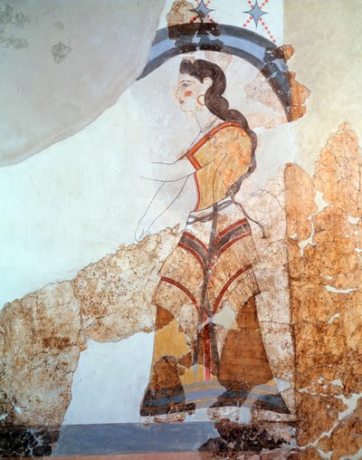 Postać kobieca (fresk autorstwa Minoan