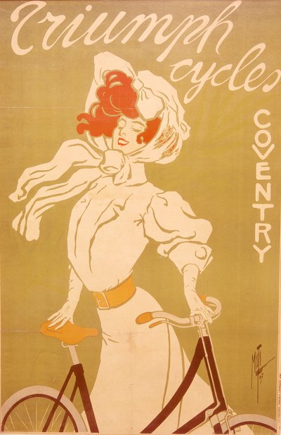 Plakat reklamujący rowery Triumph, 1907 autorstwa Misti
