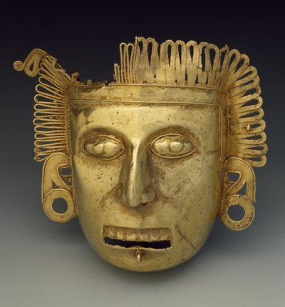 Masketka piersiowa, późny okres postklasyczny, ok. 1350-1521 (złoto) autorstwa Mixtec Mixtec