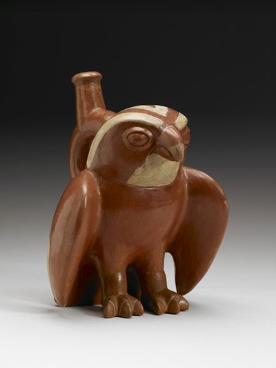 Hawk Vessel, 200-450 AD (ceramiczne z poślizgiem) autorstwa Moche Moche