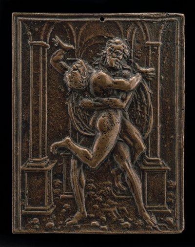 Herkules i Antaeus, koniec XV - początek XVI wieku. autorstwa Moderno