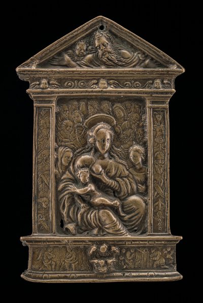 Madonna z Dzieciątkiem ze świętymi, koniec XV - początek XVI wieku. autorstwa Moderno