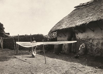 „Budowanie imperium” w epoce faszystowskiej: przygotowania do tkania, 09.05.1936 (zdjęcie czarno-białe) autorstwa Modestino Baldinetti