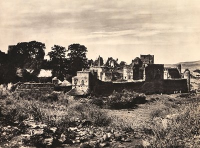 Budowanie imperium w epoce faszystowskiej: Zamek króla Fasiladasa w Gondar, Etiopia, 09.05.1936 (zdjęcie czarno-białe) autorstwa Modestino Baldinetti