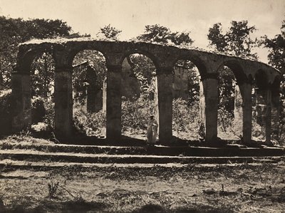 1Świątynia króla Fasiladasa w Gondar, Etiopia, 09.05.1936 (zdjęcie czarno-białe) autorstwa Modestino Baldinetti