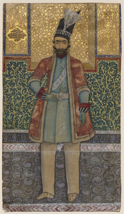 Portret Nâsir-od-din Shah autorstwa Mohammed (attr.to) Esfahani