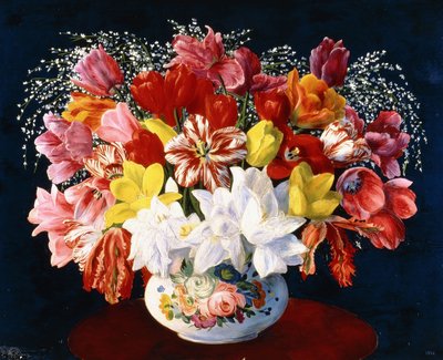 Duży bukiet tulipanów autorstwa Moise Kisling