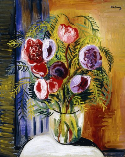 Kwiaty w wazonie autorstwa Moise Kisling