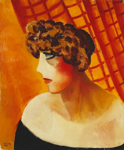 Profil z niebieskimi oczami; Profil aux Yeux Bleus autorstwa Moise Kisling