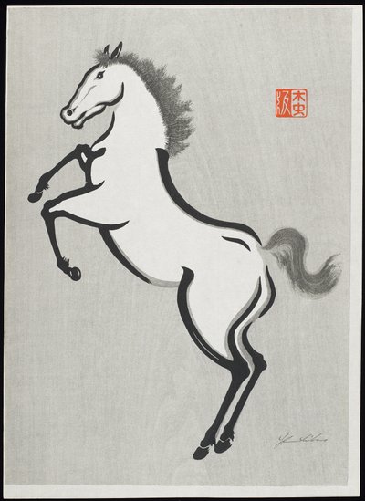 Koń (D) autorstwa Mokuchu Urushibara