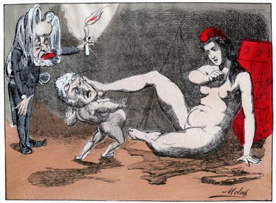 Adolphe Thiers gwałci Marianne, ok. 1875 (druk) autorstwa Moloch (1849 1909)