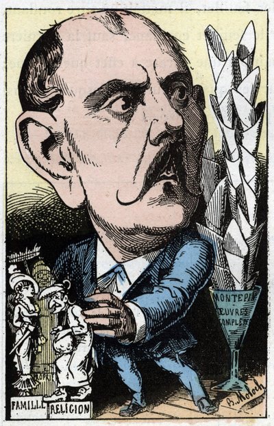 Portret Xavier de Montepin (Xavier Henri Aymon Perrin, hrabia Montepin) (1823-1902), francuski pisarz autorstwa Moloch