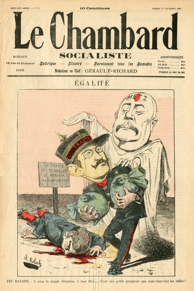 Okładka „”Le Chambard Socialiste””, Satyryczna w kolorach autorstwa Moloch