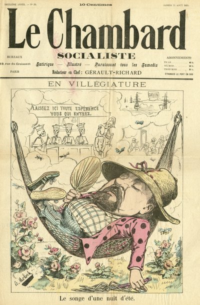 Ilustracja Molocha (1849-1909) na okładkę Le Chambard Socialiste autorstwa Moloch