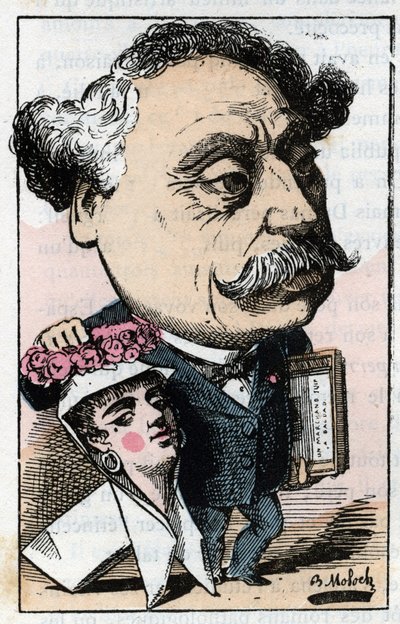 Portret Alexandre Dumas Jr. (1824-1895) francuskiego pisarza. autorstwa Moloch