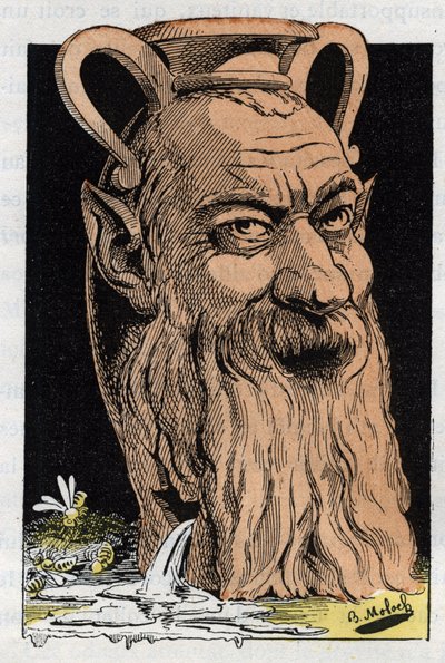 Portret Alphonse Jean-Baptiste (Jean Baptiste) Karr, francuski pisarz (1808-1890) autorstwa Moloch